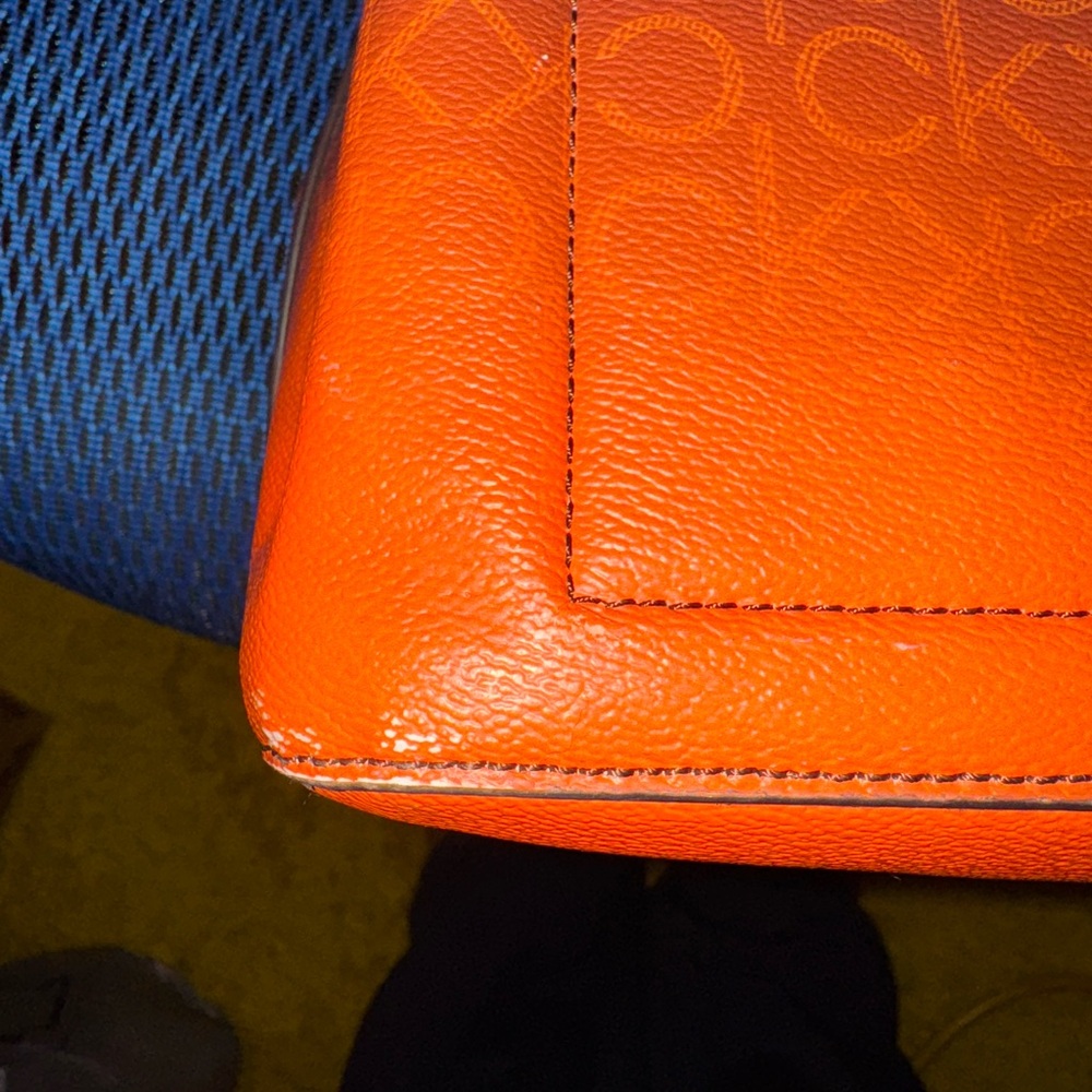 Calvin Klein monogram bucket bag *** Needs some love!! Look at pics!!!! REHAB - Picture 7 of 15